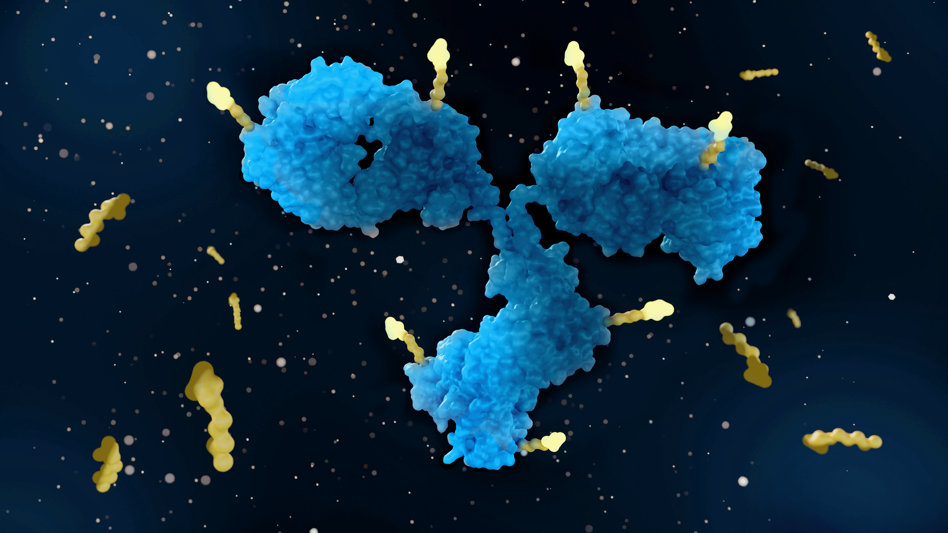 Antibody drug conjugates with blue cells